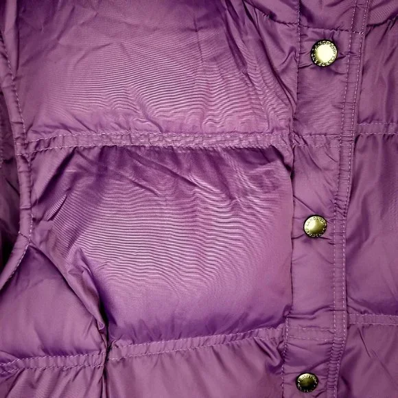 Lands’ End Women’s Goose Down Puffer Vest Purple Sz LARGE 14-16 - Picture 7 of 13